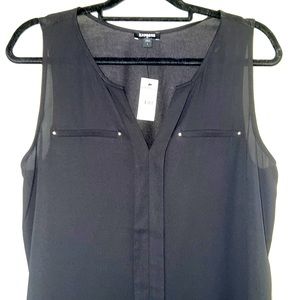 Express Sleeveless V-neck Blouse - large (NEW w/tags)
